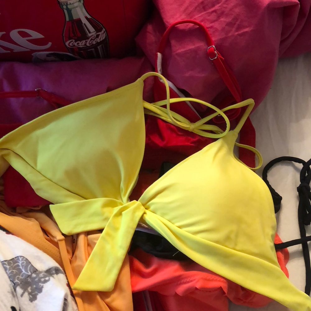 Yellow bikini top